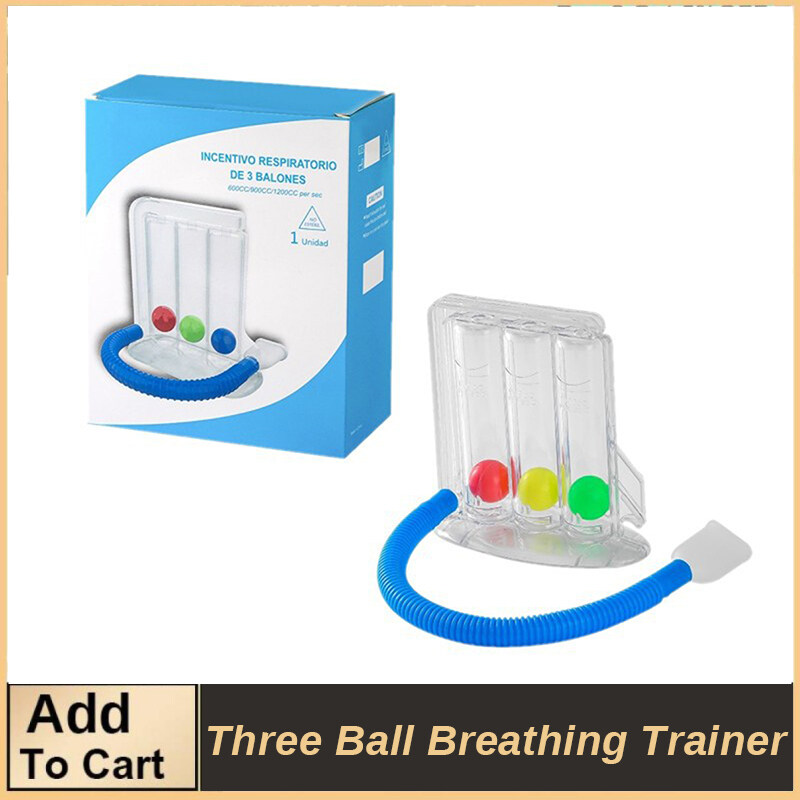 Deep Breathing Exerciser 3-Ball Inhaling Breath Measurement System ...