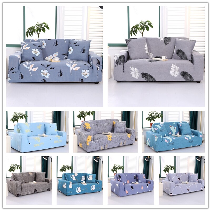 Stretch Sofa Protective Cover Printing Living Room Two-seat Sofa Cover Sofa Dust Cover Corner Sofa Cover L-shaped