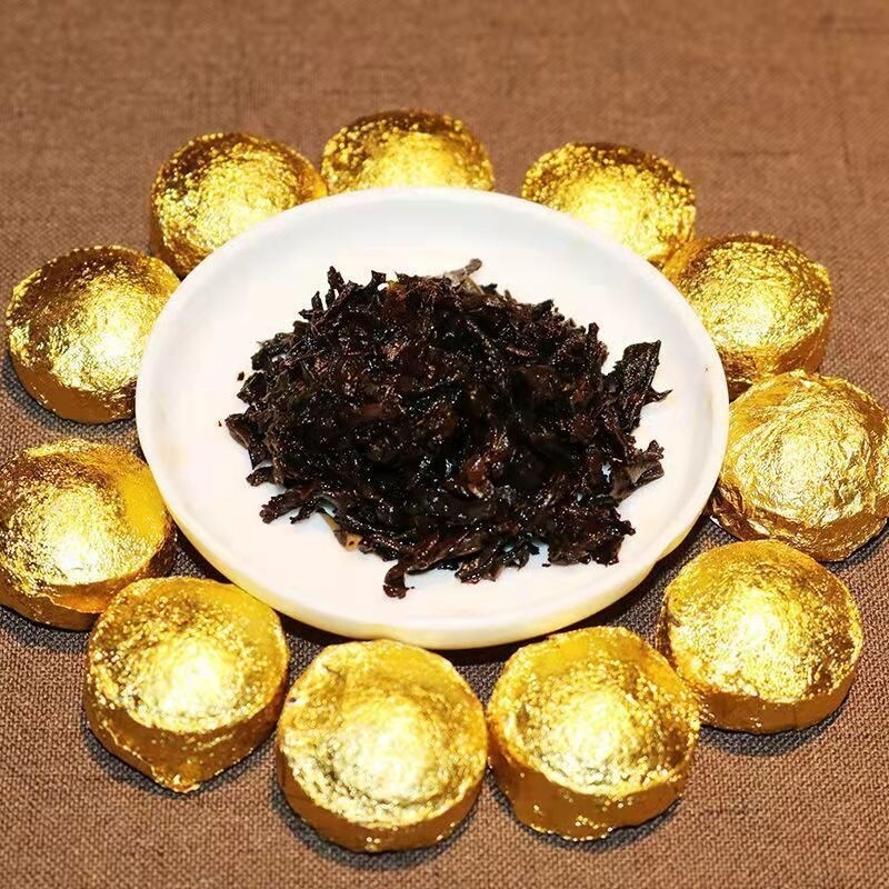 Yunnan glutinous rice fragrant Pu'er cooked tea mini small golden glutinous fragrant Tuo tea loose tea wholesale bags of multi-spec black tea leaves