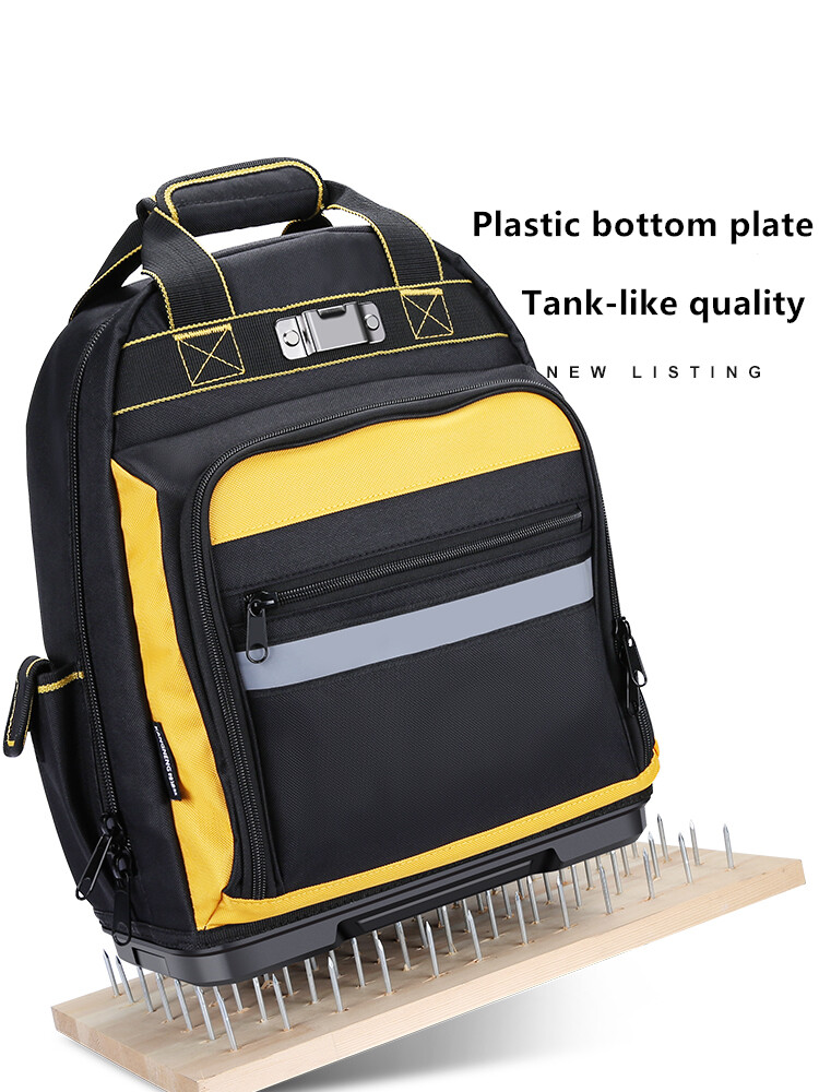 Tool backpack Double shoulder tool bag Multifunctional maintenance Canvas wear-resistant large portable installation Electrician dedicated