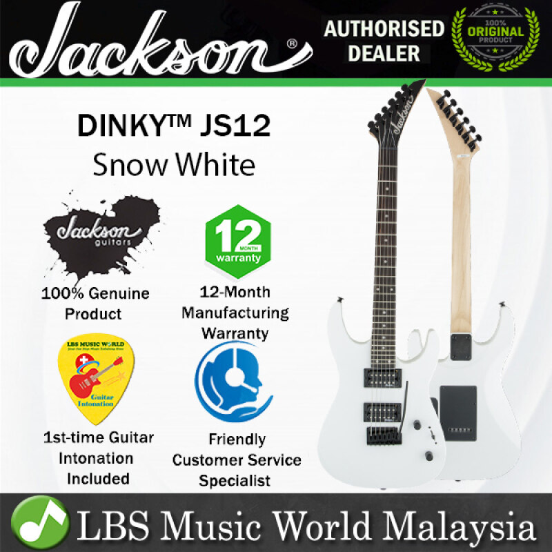 Jackson JS12 Dinky Electric Guitar Amaranth Fingerboard 24 Fret (Snow White) Malaysia