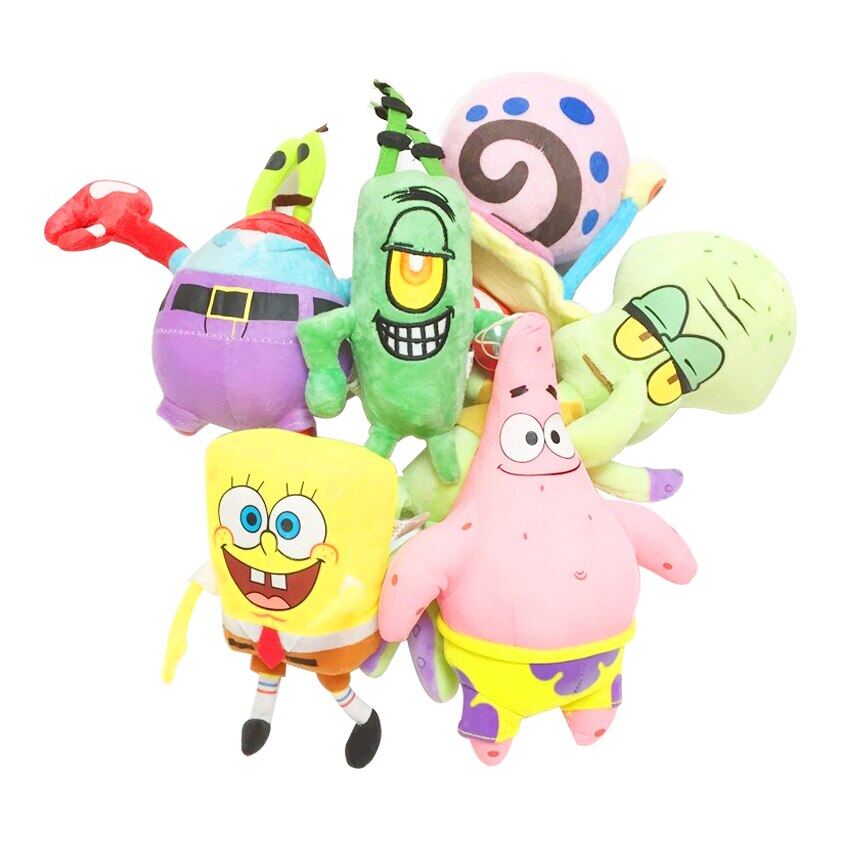 spongebob stuffed animal set