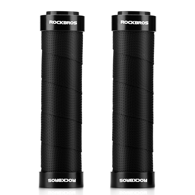 ROCKBROS Bicycle Handlebar Cover Mountain Bike Handlebar Locking Anti-skid Handlebar Grips PU Handle Grip Accessories