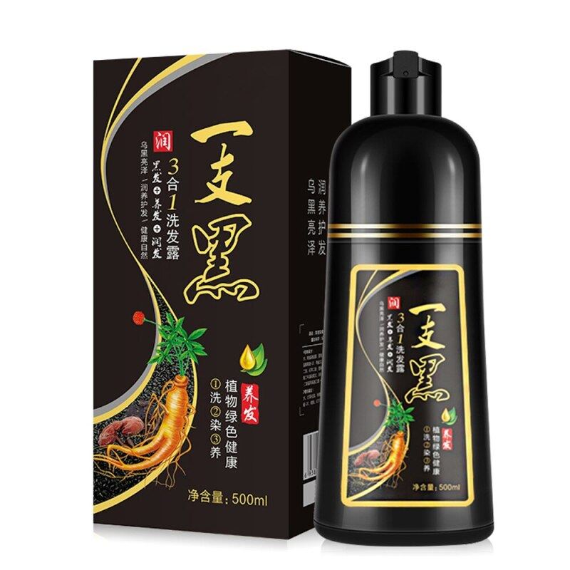 500Ml Dầu Gội Tóc Đen Vĩnh Viễn Hữu Cơ Tự Nhiên Nhanh Thuốc Nhuộm Tóc Tinh Chất Thực Vật Đen Dầu Gội Cho Tóc Nhuộm Màu Cho Phụ Nữ Đàn Ông giá rẻ