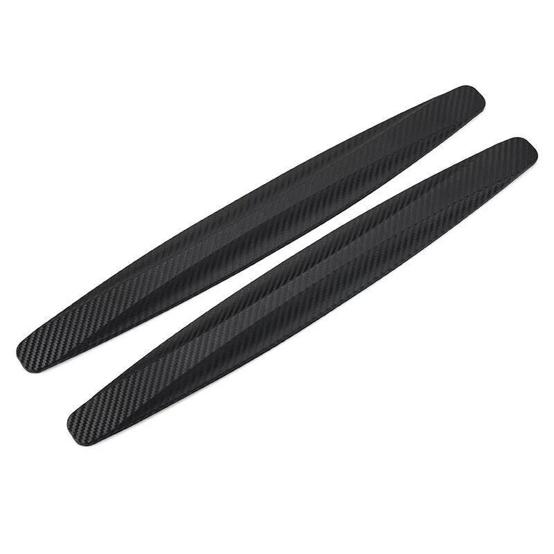 2pcs Car Front Rear Bumper Anti-Collision Scratch Corner Guard Protector Rubber Sticker Trim Strip