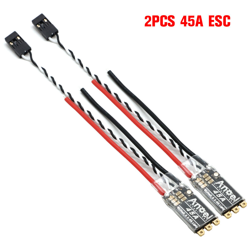 1 / 2 pcs rc 35a 45a blhelis esc support 2-6s power supply dshot150/300/600 oneshot125 for rc fpv airplane drones