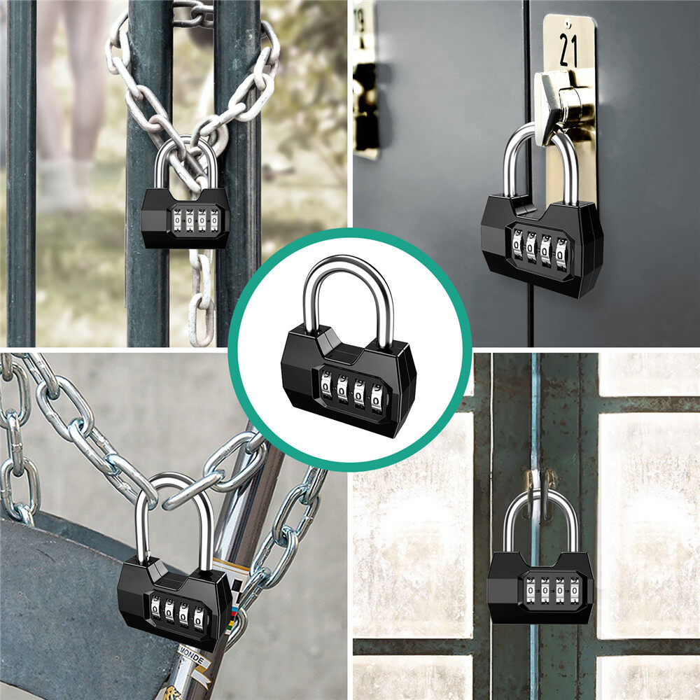ORIA Kết Hợp Ổ Khóa, Khóa Kết Hợp 4 Chữ Số Reset Combo Khóa Phòng Tập Thể Dục Khóa, Hộp Cổng Khóa Thể Thao & Phòng Tập Thể Dục Cho Nhân Viên Trường Học Hộp Công Cụ Hàng Rào
