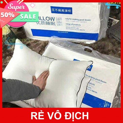Combo 2 gối bông cao cấp hilton hàng cao cấp