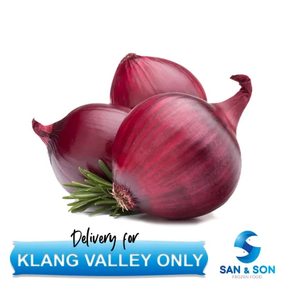 BAWANG BESAR 500GM± per packet (RED ONION) San and Son Frozen San&Son