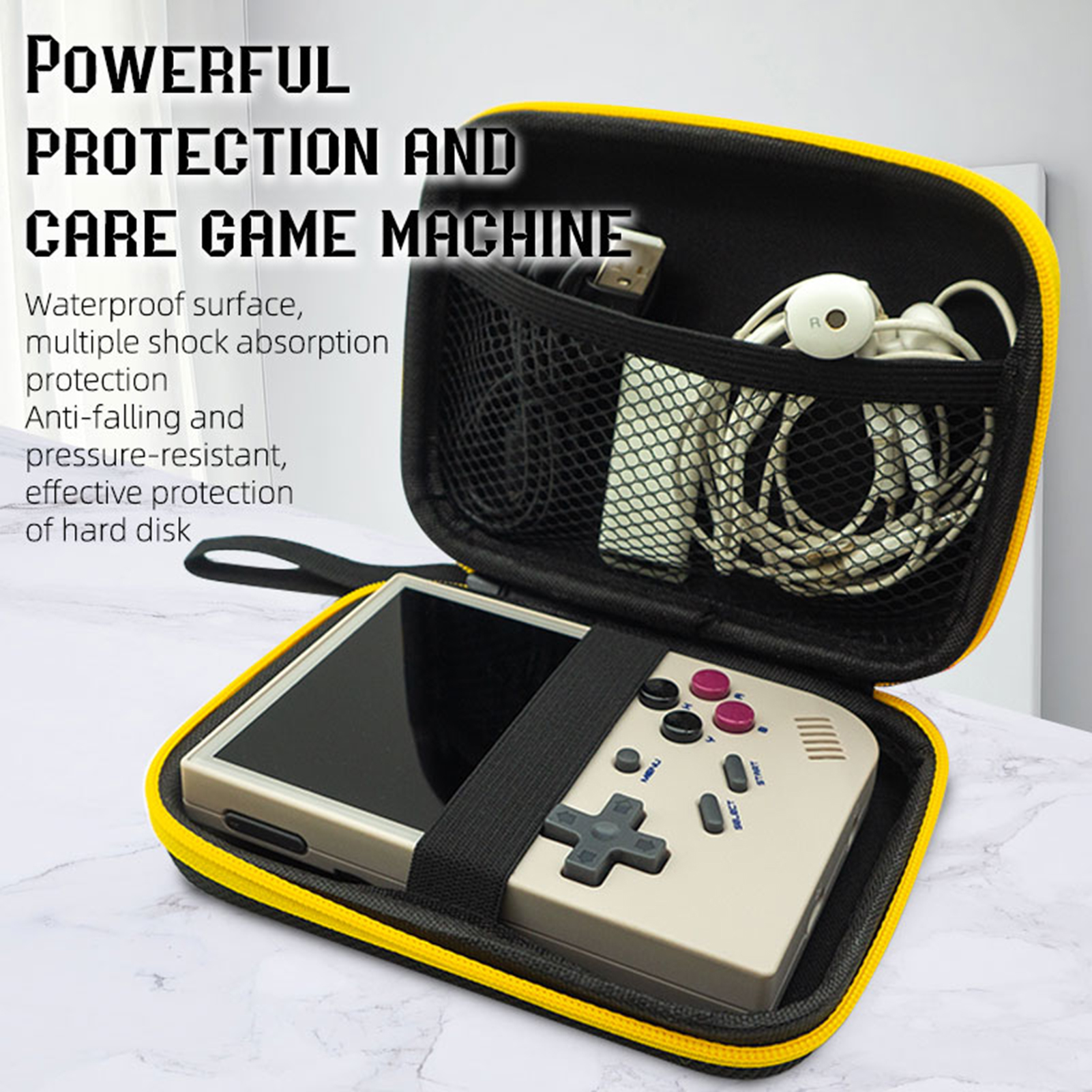 【Ready】Storage Container Lightweight Drop-proof Shockproof Portable Waterproof Game Component EVA Game Console Storage Bag for Miyoo Mini Plus