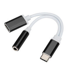Giắc loại USB đến 3.5mm tai nghe cổng AUX cáp bộ chuyển đổi bộ chia âm thanh