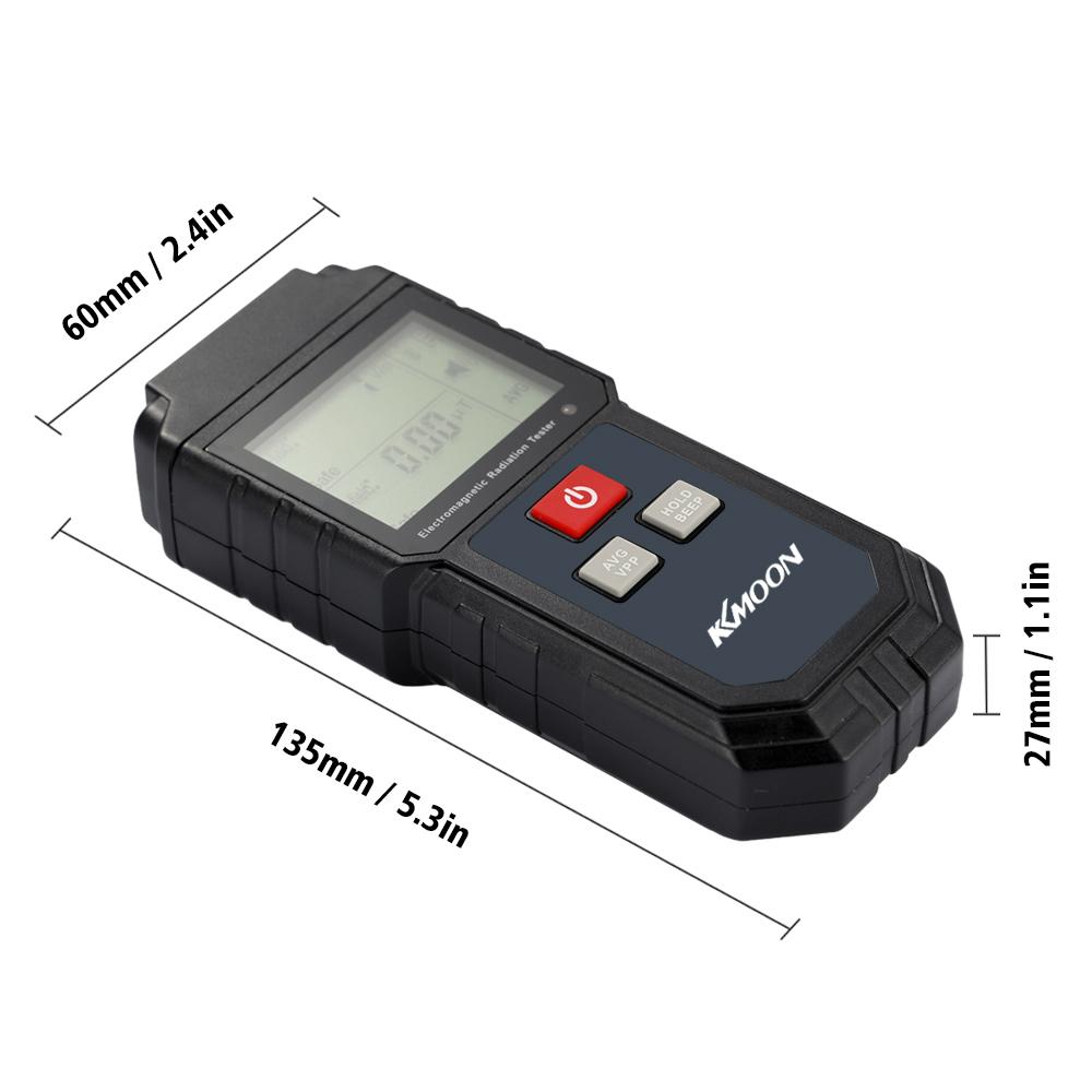 Máy Kiểm Tra Bức Xạ Điện Từ KKmoon, Thiết Bị Cầm Tay Kỹ Thuật Số, Có Màn Hình LCD, Máy Dò Liều Kế Trường Điện, Có Âm Thanh Và Ánh Sáng