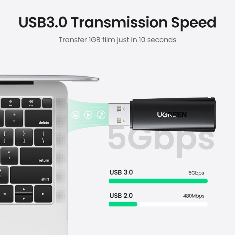 UGREEN Card Reader USB 3.0 To SD Micro SD TF Memory Card Adapter For PC Laptop Essories Multi Smart Cardreader Card Reader