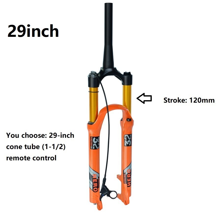 Magnesium alloy mountain bike air fork front fork 26 27.5 29 inch 120mm