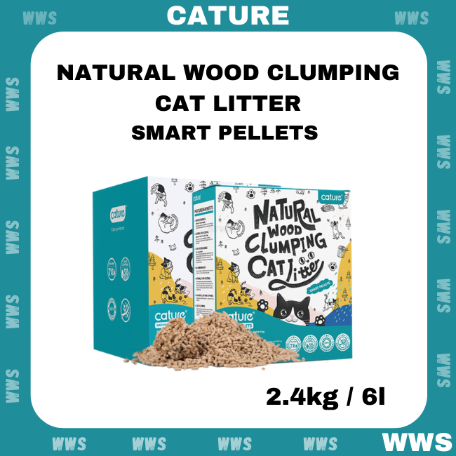 Cature Natural Wood Clumping Cat Litter AntiBacterial / Smart