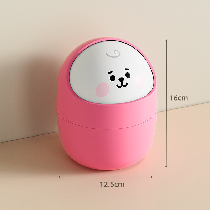 Desktop trash can press the living room luxury debris bucket car home desk dining room storage bin trash basket