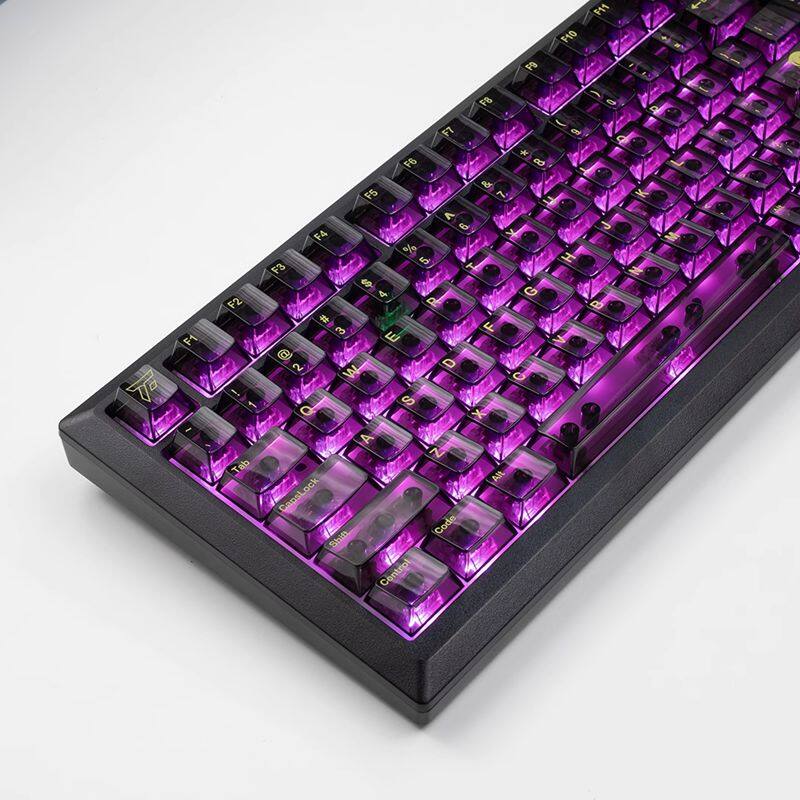 Fully transparent keycap shine through 125 Keys Cherry Profile PC material Silk screen printing process Keycap For Cherry MX Switch Mechanical Keyboard RK61/Anne Pro 2/GK61