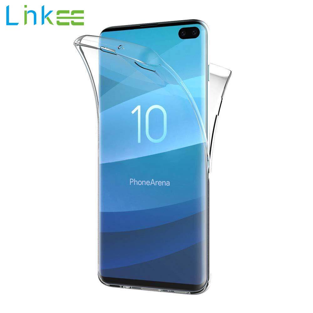 For Samsung Galaxy S10 Plus S10e Phone Case, 360 Degree Full Cover Soft Clear Case Shockproof Transparent Silicone Casing