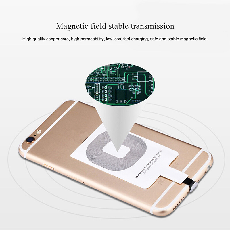 DENG Qi Wireless Charger Adapter Charging Receiver For iPhone Samsung Andriod Type-C