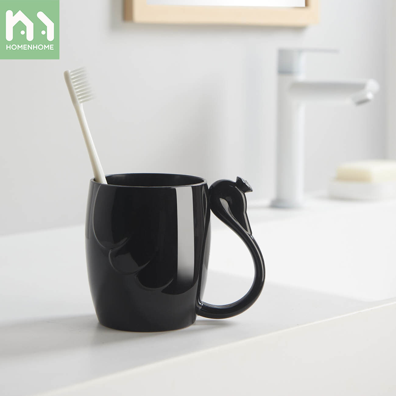 Homenhome Creative Swan Cup Couple Brushing Cup Household Plastic Brush Cup Washing Cup