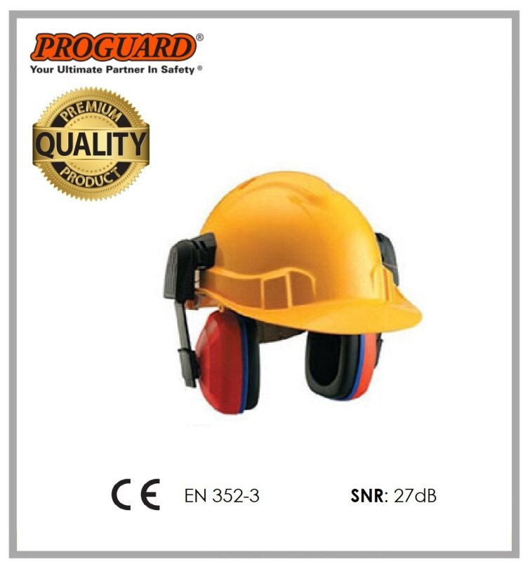 PROGUARD 27db Lightweight Helmet Slotted Earmuff ( w/o Helmet )
