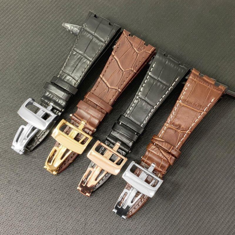 26mm For Audemars 100% Handmade Genuine Leather Handmade Watch Band Strap For AP For Piguet +Tools Malaysia