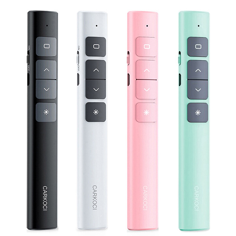 New Multifunctional Rechargeable Wireless Presentation Clicker Powerpoint Pen USB Remote Control Flip Pen Laser Courseware Remote Control Laser Projection Pointer Pen