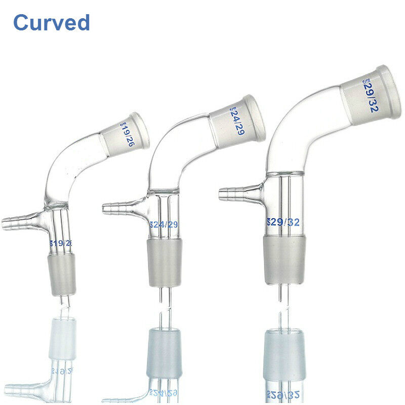Vacuum Receiving Tube 105 Degrees Laboratory Distillation Tail Curved Glass Receive Tube For Liquid Diversion Caliber 14 19 24mm