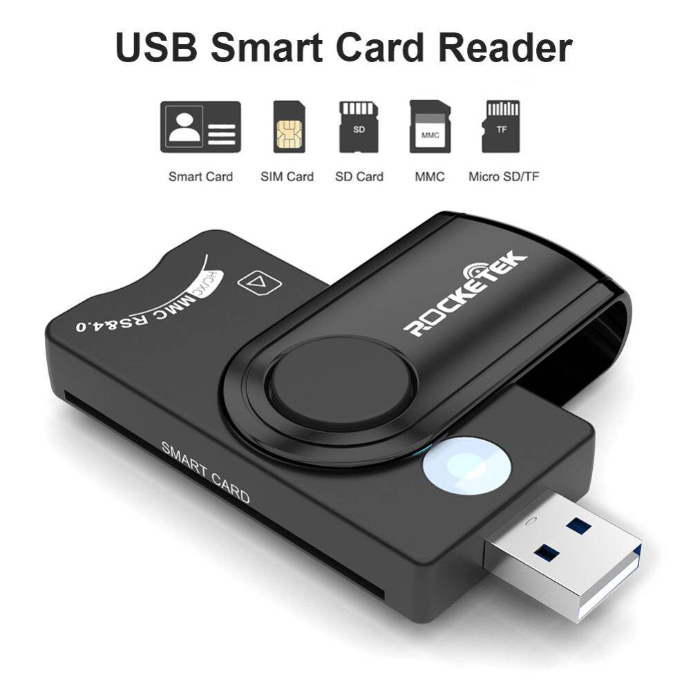 Rocketek Đầu Đọc Thẻ Thông Minh IC Khai Thuế CR310 USB 2.0 Đầu Đọc Thẻ SIM TF Chuyên Nghiệp
