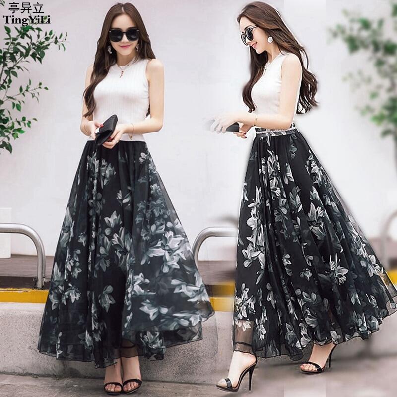 ladies summer maxi skirts