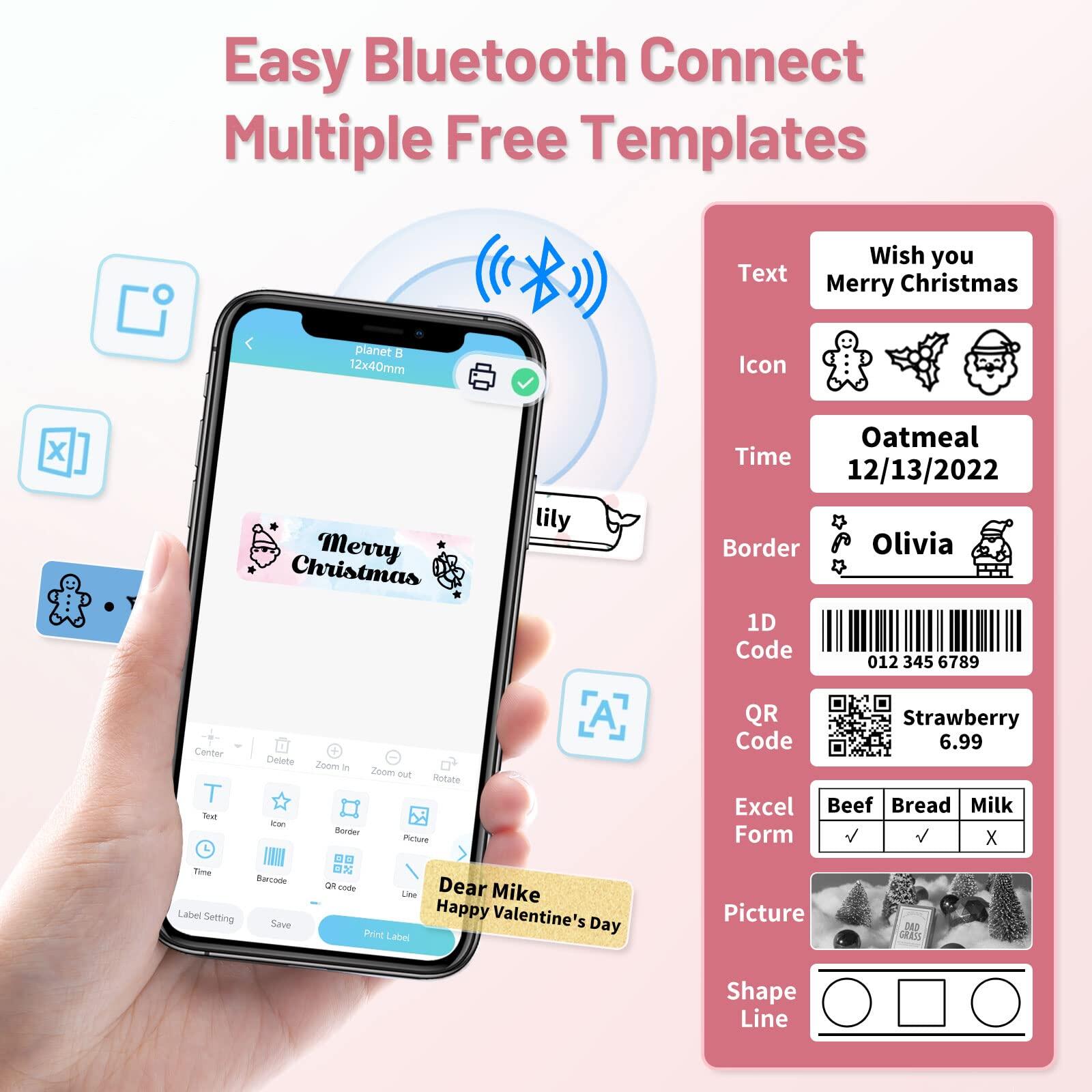 Phomemo Q30 Label Maker Machine Mini Pocket Thermal Label Printer DIY Date Sticker Wireless Label Machine Various Label Paper