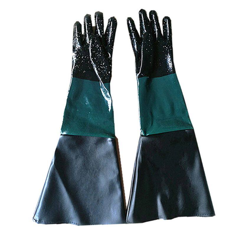 Rubber Sandblaster Sand Blast Sandblasting Gloves For Sandblast Cabinets Safety Glove