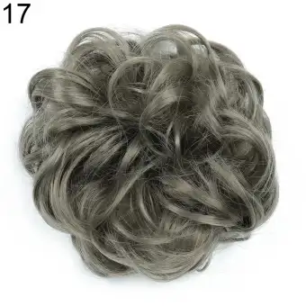 Upsee 10cm Women Hair Bun Extension Wavy Curly Messy Donut