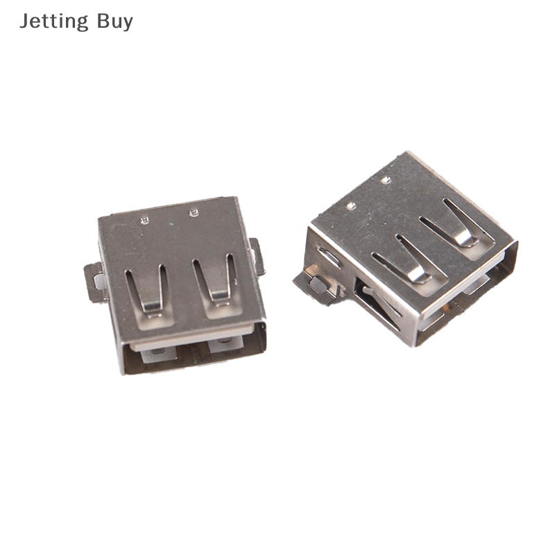 【Jettingbuy】 Flash Sale 10 cái đầu nối giắc cắm Hàn Cổng đầu cái tiêu chuẩn loại USB 2.0 Loại A đầu cắm PCB loại USB-A SMT 4pin