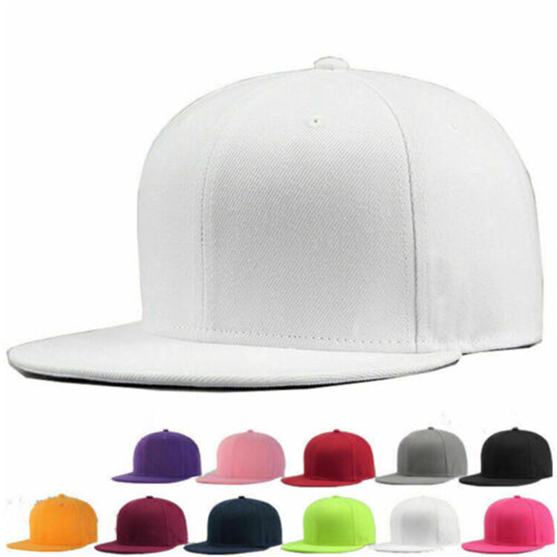 Hip Hop Caps Adjustable Bill Hats Casual Peak Plain Visor Hat Baseball Cap Classic Fitted Flat