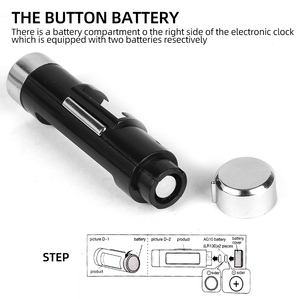 Kebidumei 2 in 1 Car Digital LCD Clock/Temperature Display Electronic Clock Car Digital Time Clock Car Accessory