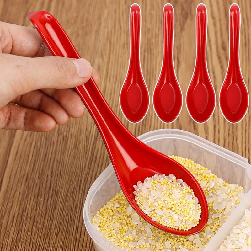 Cán bằng nhựa dài muỗng Bộ đồ ăn nhà bếp cho súp cháo cà phê tráng miệng muỗng