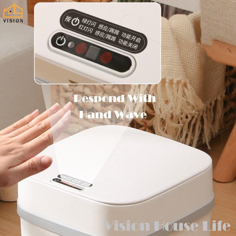 Thùng Rác Tự Động Cảm Ứng Thông Minh Tầm Nhìn Thùng Rác Thông Minh Không Chạm, Thùng Rác Cảm Biến Tự Động Cảm Biến Thông Minh Thùng Rác Phòng Ngủ Phòng Khách Gia Đình, Lưu Trữ Thùng Rác Nhà Bếp Thùng