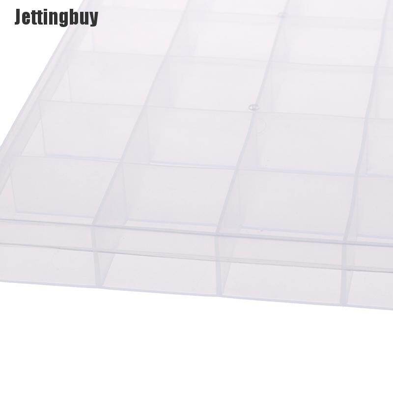 [Jettingbuy] Hộp Nhựa 24 Ngăn Hộp Đựng Hạt Trang Sức Hộp Đựng Đồ Thủ Công