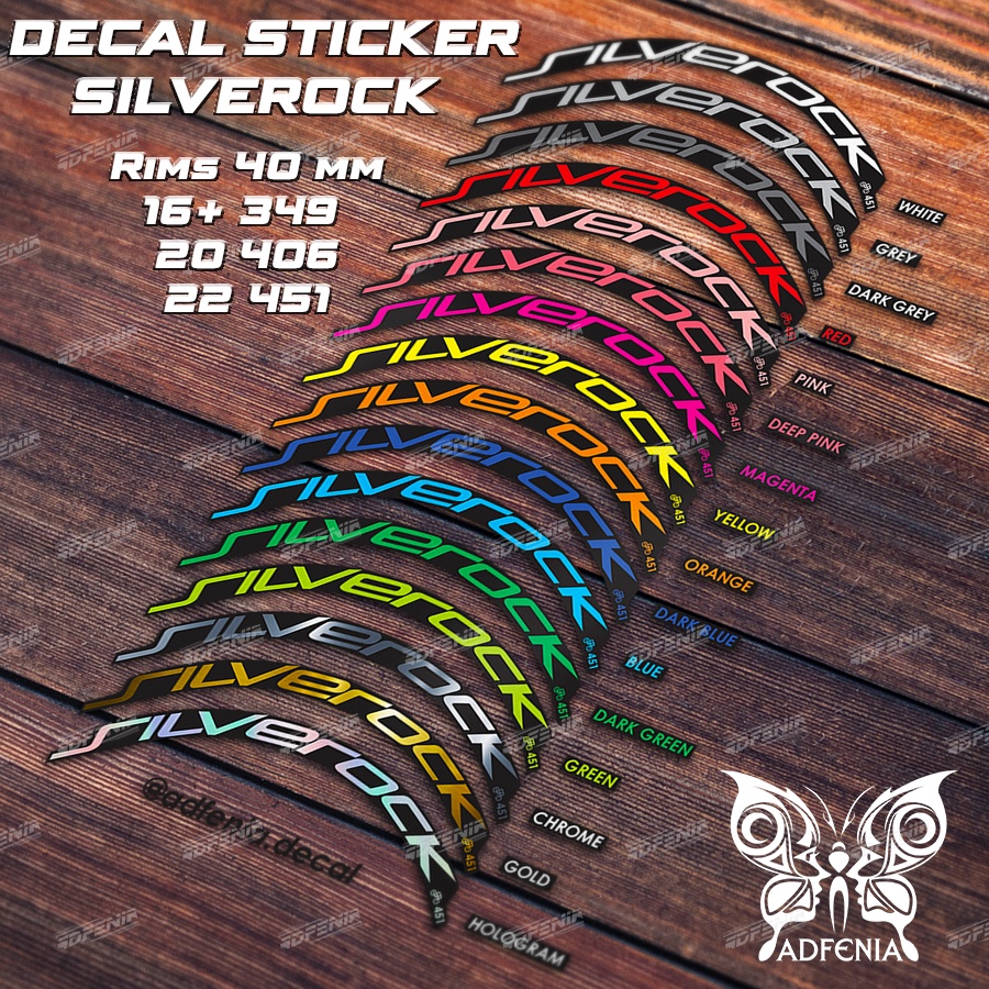 Sticker Decal Rims Silverock Bmx Folding Bike