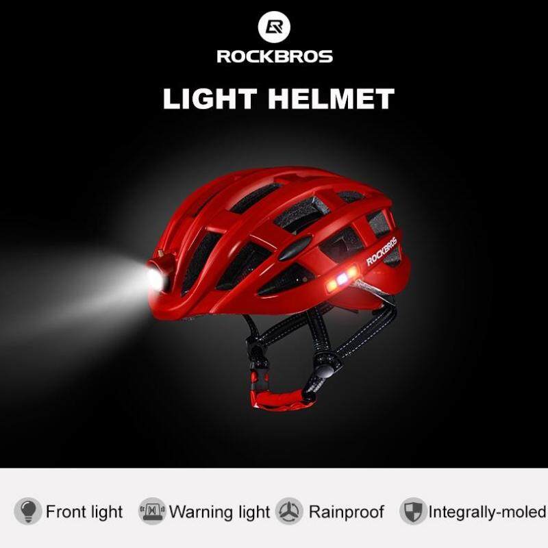 Phân phối Mũ Bảo Hiểm ROCKBROS Chạy Xe Ban Đêm, Mũ Bảo Hiểm Xe Đạp Nhẹ MTB Có Đèn Sạc USB Kích Thước 57-62CM