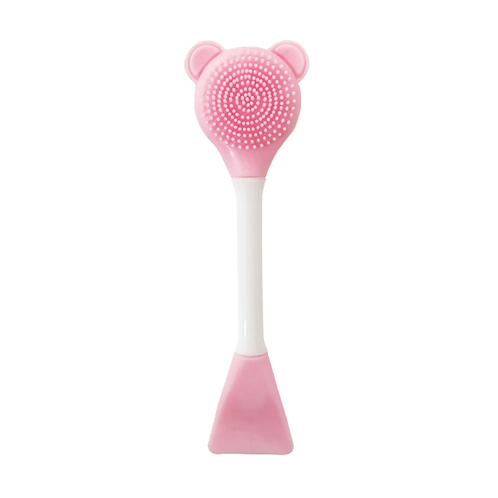 Bear-shaped Silicone Double-headed Mask Brush Multi-functional Cleansing Face Brush DIY Smear-type Masking Stick Beauty Tool