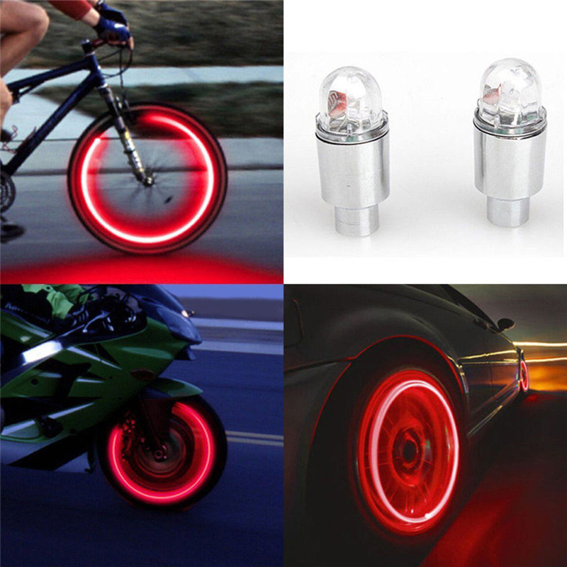 【AtotheR】LED Bicycle Valve Core Light Decorations Tire Light Stick Luminous Night Light Accessories Outdoor Bike Glow Lamp Colorful Light