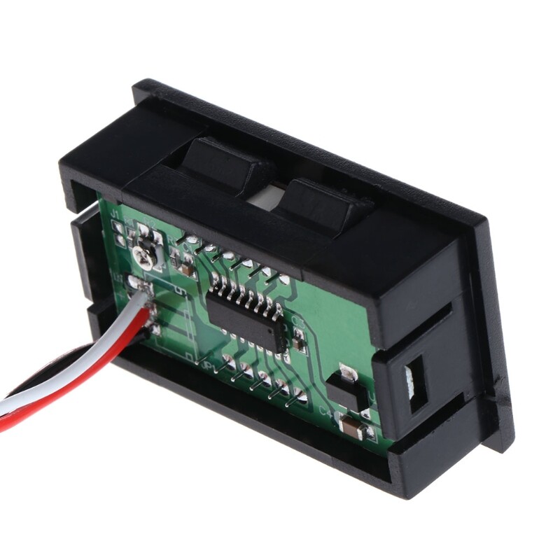 DC 0-100V 3-Wire Voltmeter LED 0.56in Digital Voltage Meter Panel Monitor Tester