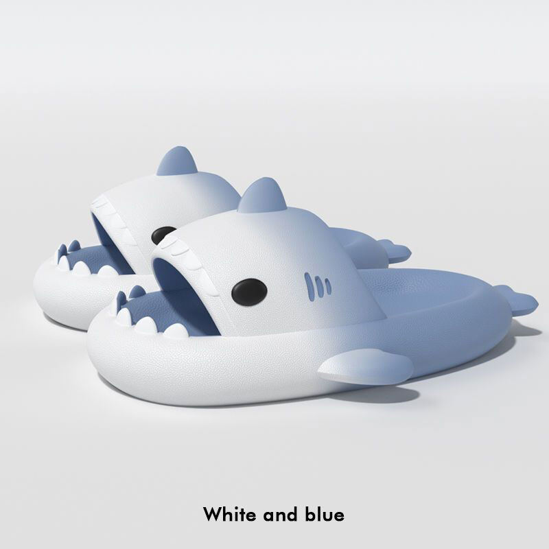  Renben fashion durable gradient color non-slip shark shower slippers for men women Outdoor lover's home couple sandals 