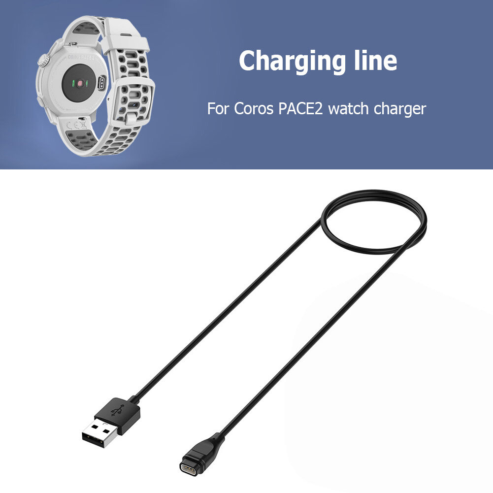 Watch Charging Cable for COROS PACE2 APEX APEX Pro APEX42 VERTIX VERTIX2 Charger Cord Line Smart Watches Accessories Black 1 Meter Lazada Singapore