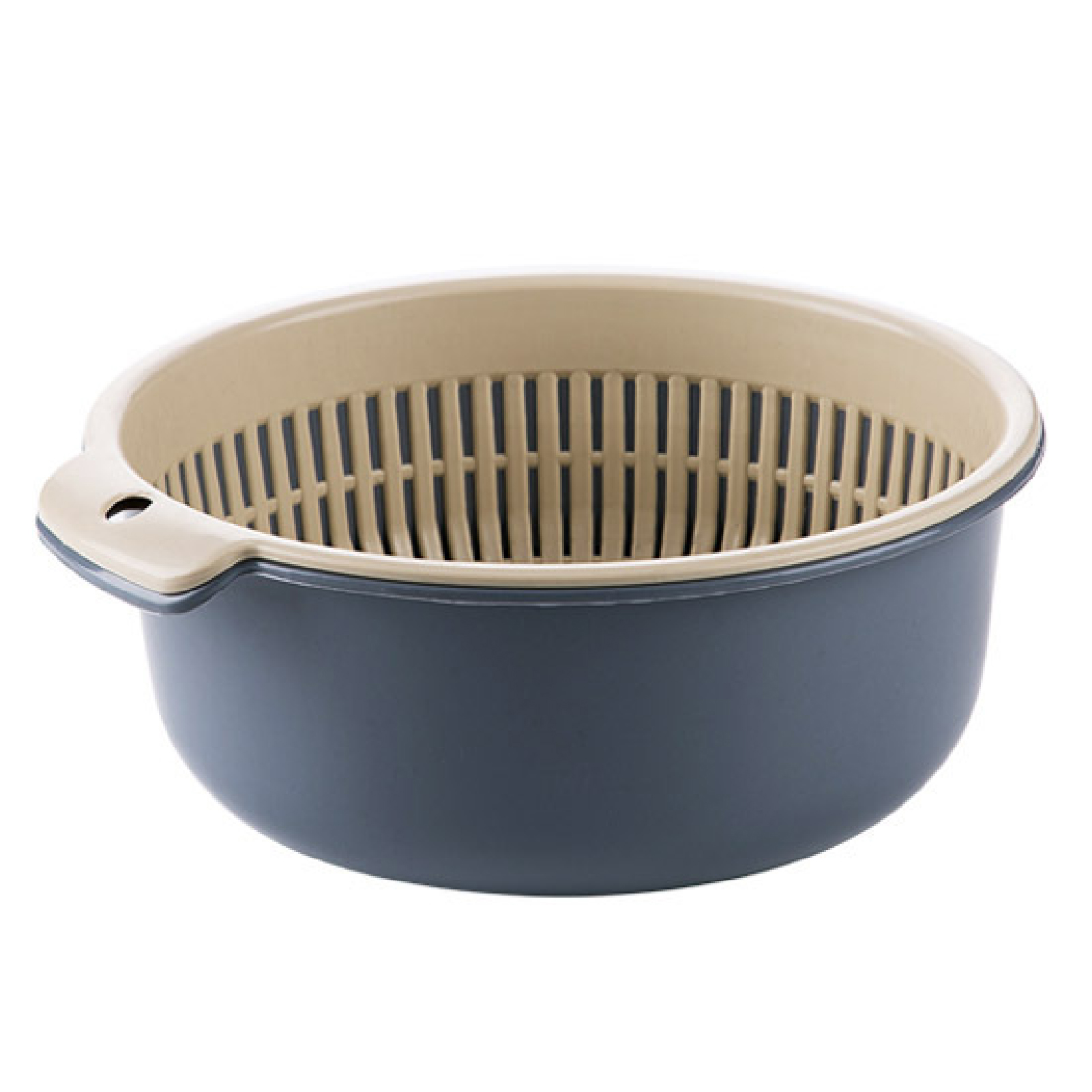 Livecity Drain Basket Double Layers Multifunctional PP Kitchen Colander Strainer Household Supplies
