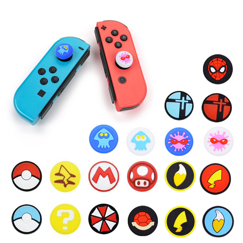2 Chiếc Nắp Ốp Silicon Chỗ Đặt Ngón Cái Cho Bộ Chuyển Đổi Nintendo Nắp Bảng Điều Khiển Joycon Cho Bộ Chuyển Đổi Nintendo Lite