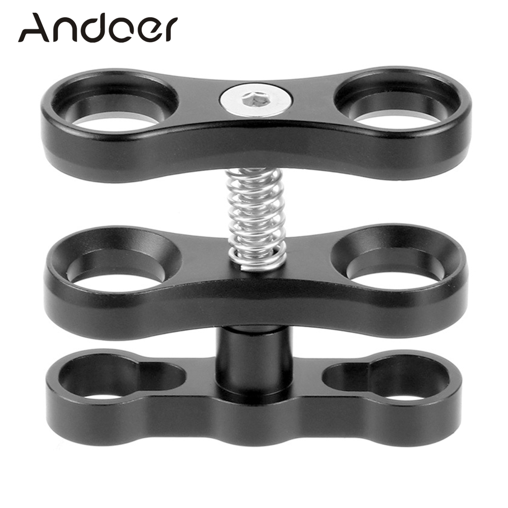 Andoer 1 Inch Ball Clamp Aluminum Alloy For Underwater Light Arm Tray 