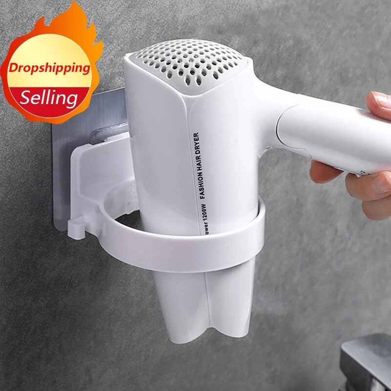 Giá Treo Máy Sấy Tóc Gắn Tường Chất Lượng Cao Túi Đựng Đồ Kệ Phòng Tắm ABS Cho Máy Sấy Tóc, Giá Đỡ Máy Sấy Tóc